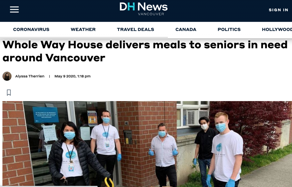 Daily Hive: WWH Meal Delivery Program during COVID-19