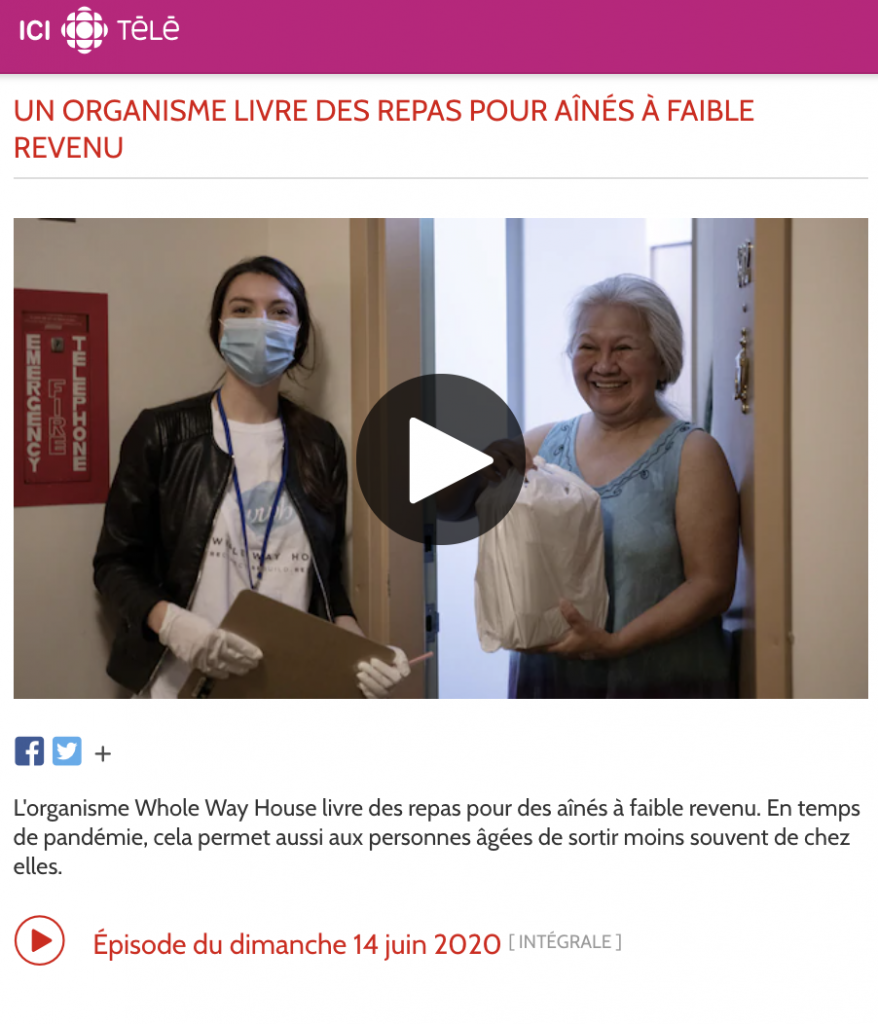 Un organisme livre des repas pour aînés à faible revenu