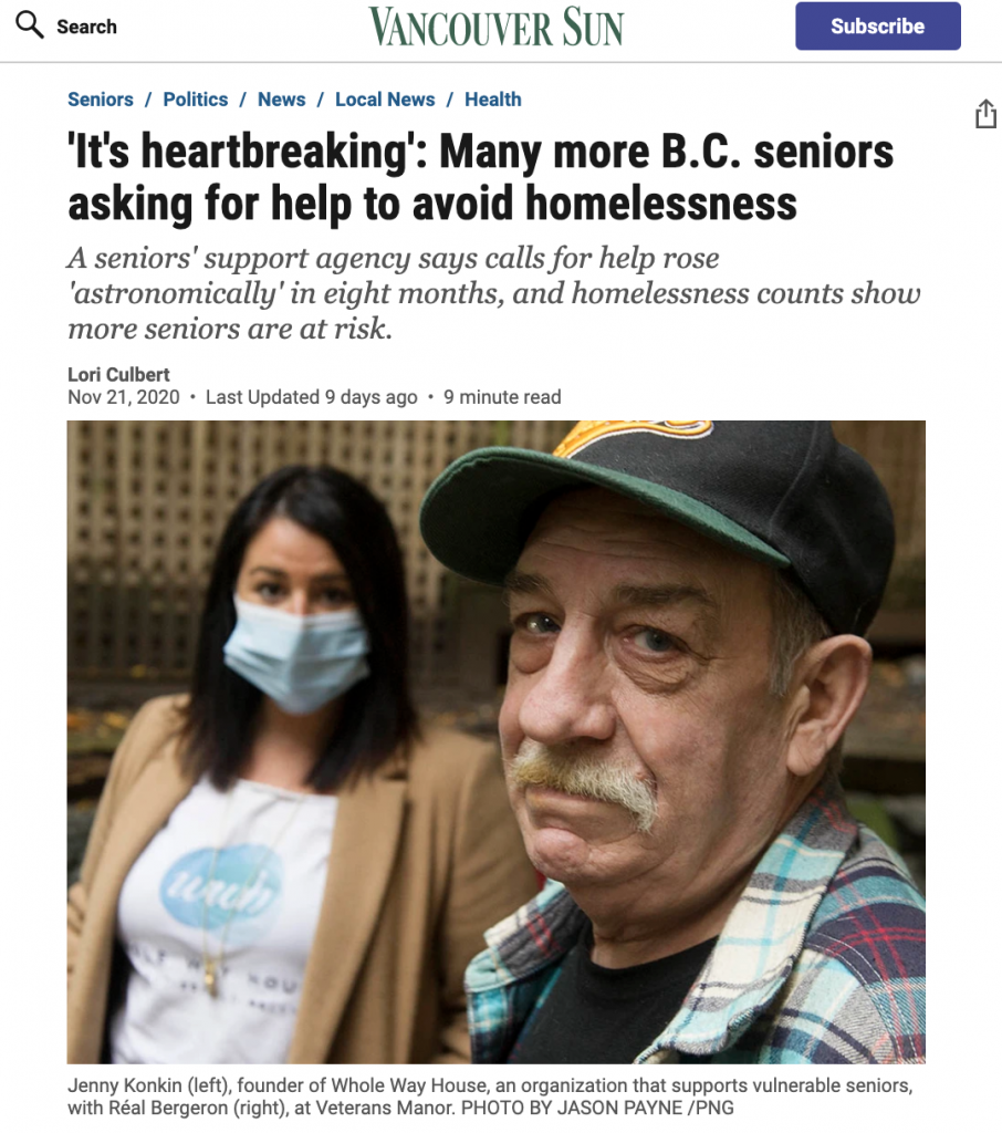 It's heartbreaking: Many more B.C. seniors asking for help